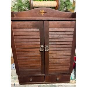 MCM 1950’s Japan Spice cabinet with Jars and labels